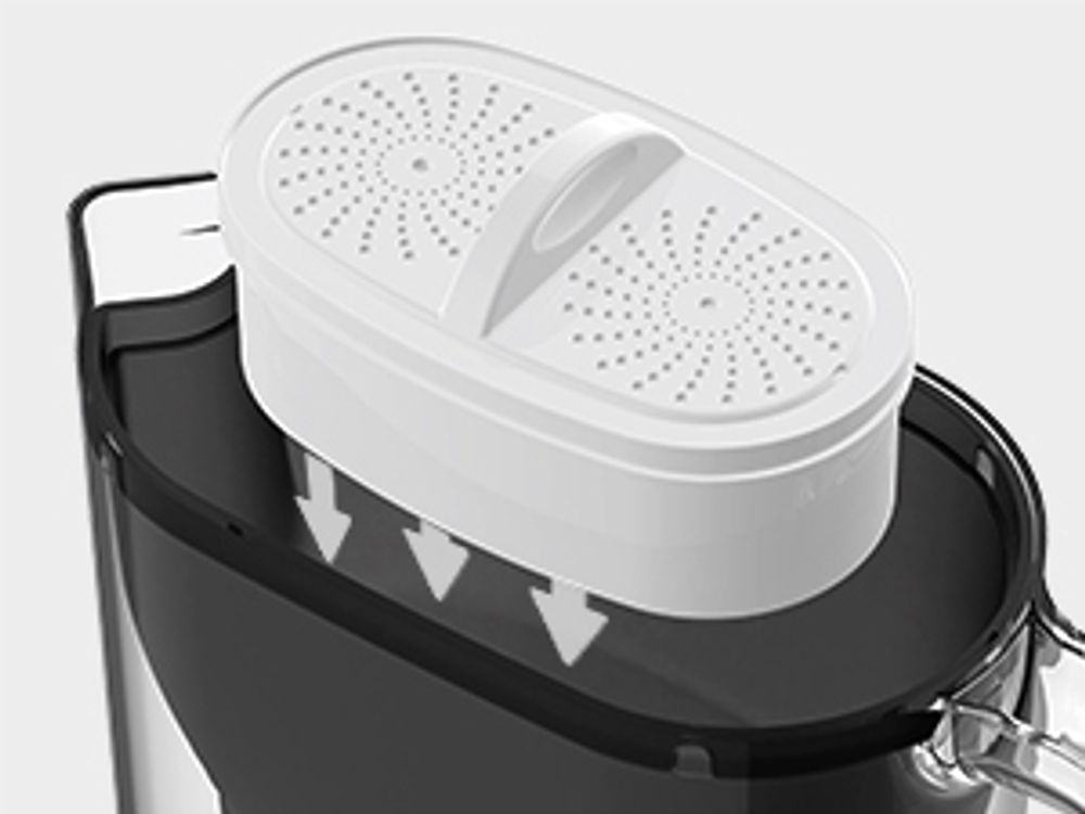 Waterdrop Vodní filtr konvice na lednici džbán na vodní filtr s 3měsíčním filtrem, 2,5 l, certifikováno NSF, železné (náhradní filtr: WD-PF-01A Plus)