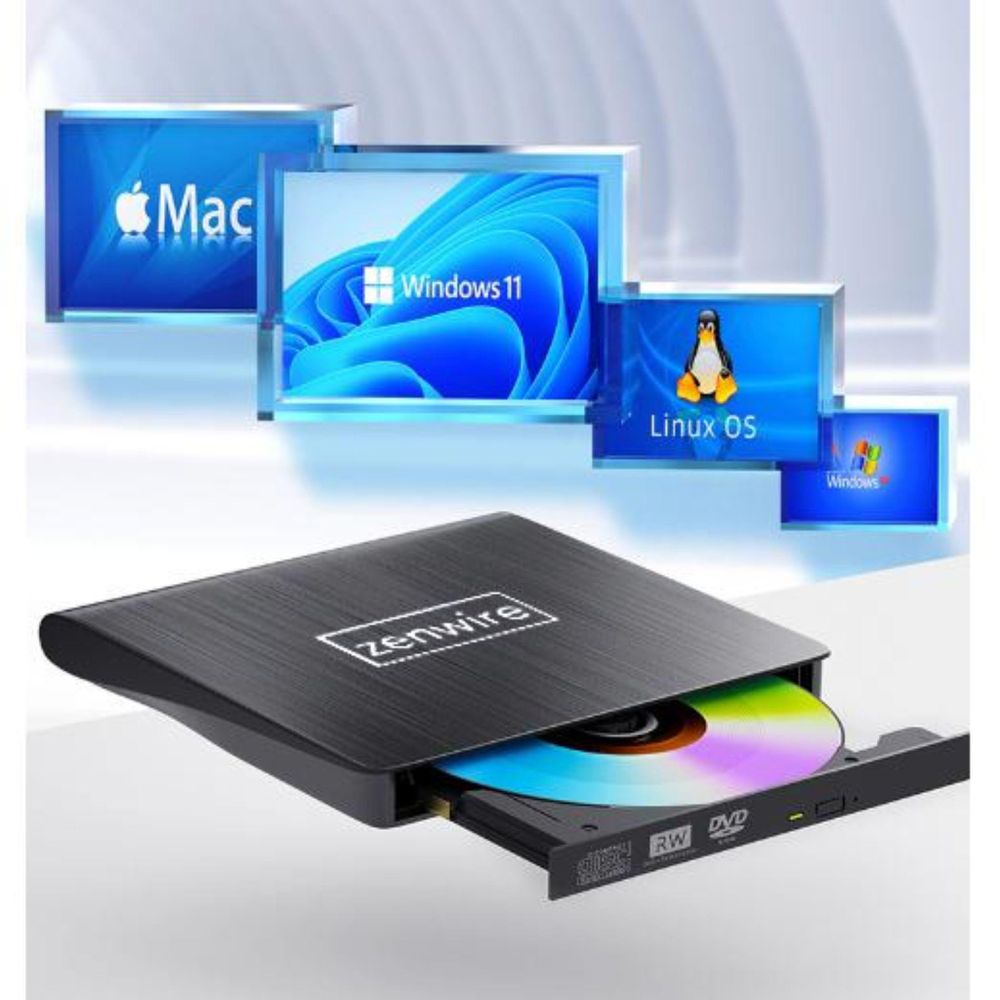 Externes tragbares Laufwerk - DVD CD - 2-in-1 - USB 3.0 USB-C - für Brenner - CD/DVD-Player - für Laptop - für Computer