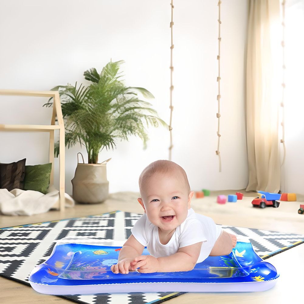 Baby Wassermatte BPA Frei Aufblasbare Wasserspielmatte XXL Sensorisches Spielzeug Kleinkinder Wasserspiel Bodenmatte Wachstum Aktivität Bauchzeit Reto