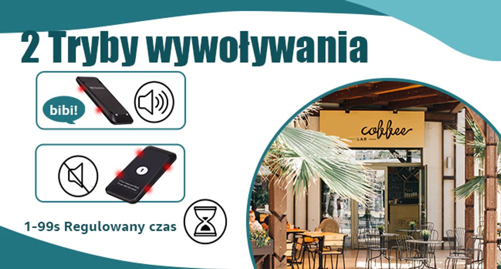 Retekess TD157 Restauracyjny system przywoławczy bezprzewodowy, 500M, 20H godzin pracy, 2 tryby wywoływania, dla dla Gastro Miasto i hotelarstwo