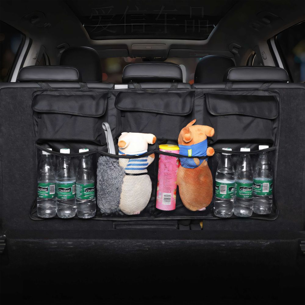 Kofferraum Organizer Auto Kofferraumtasche Netztasche Universale KFZ Taschen Kofferraumnetz Kofferraumbox Autobox Kofferraum-Organizer Schwarz Retoo