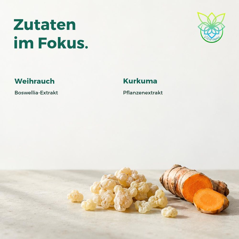 Curcuma & Weihrauch – Zutaten, illustrative Darstellung