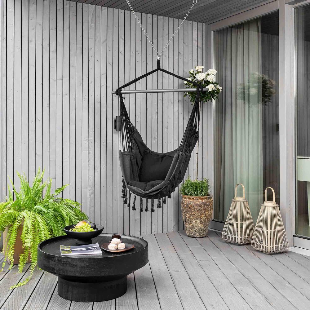 di volio Indoor & Outdoor Hängesessel FIRA - Hängestuhl für Garten, Balkon und Terrasse - Hängeschaukel mit 2 Kissen