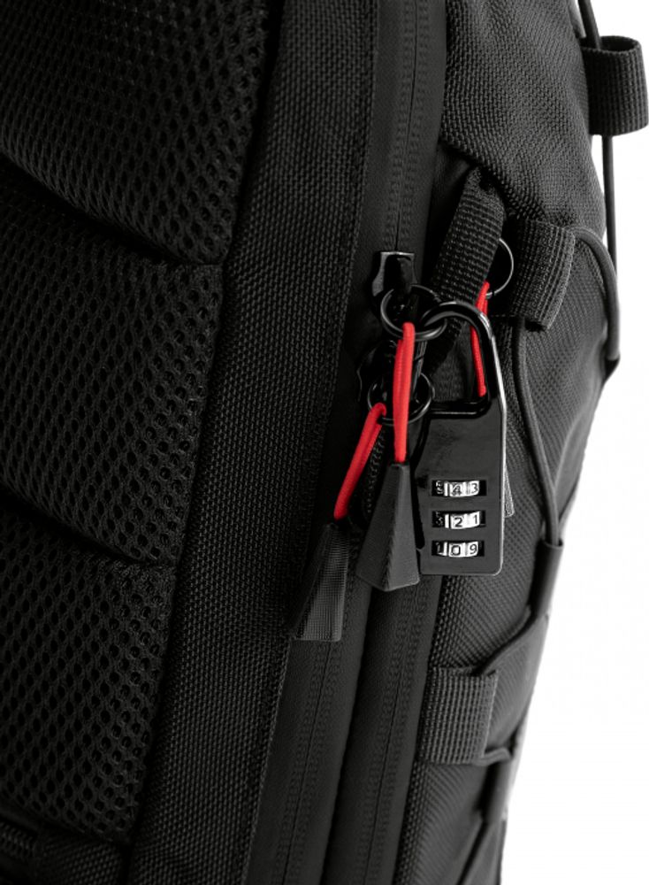 Diablo Umhängetasche Schulterrucksack Brusttasche USB-Anschluss Anti-Diebstahl Zahlenschloss für Reißverschluss 11 Taschen Wasserdicht Farbe: Schwarz
