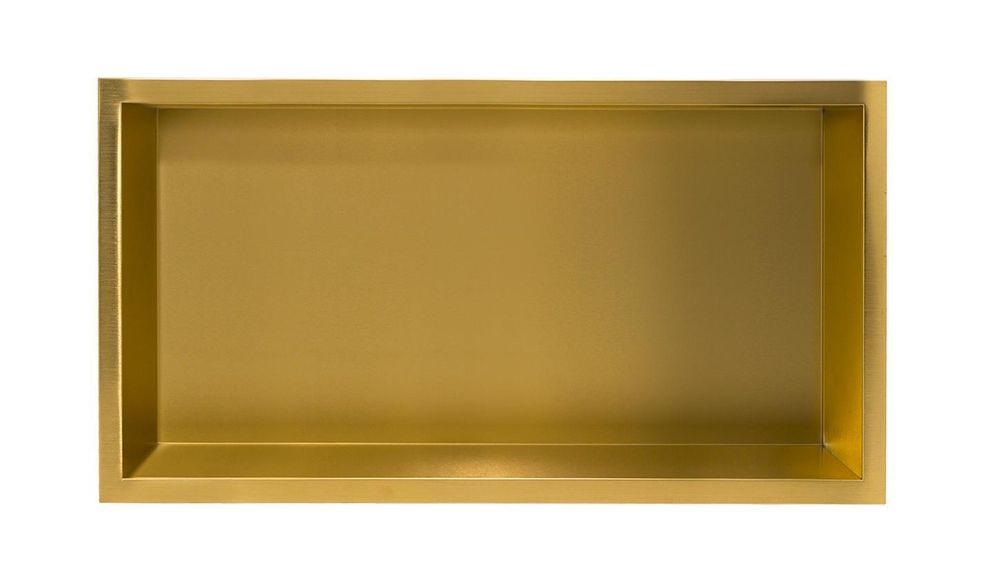 Dusch Nischenregal aus Edelstahl AISI 304 in gold - moderne Einbau Wandnische für Badezimmer