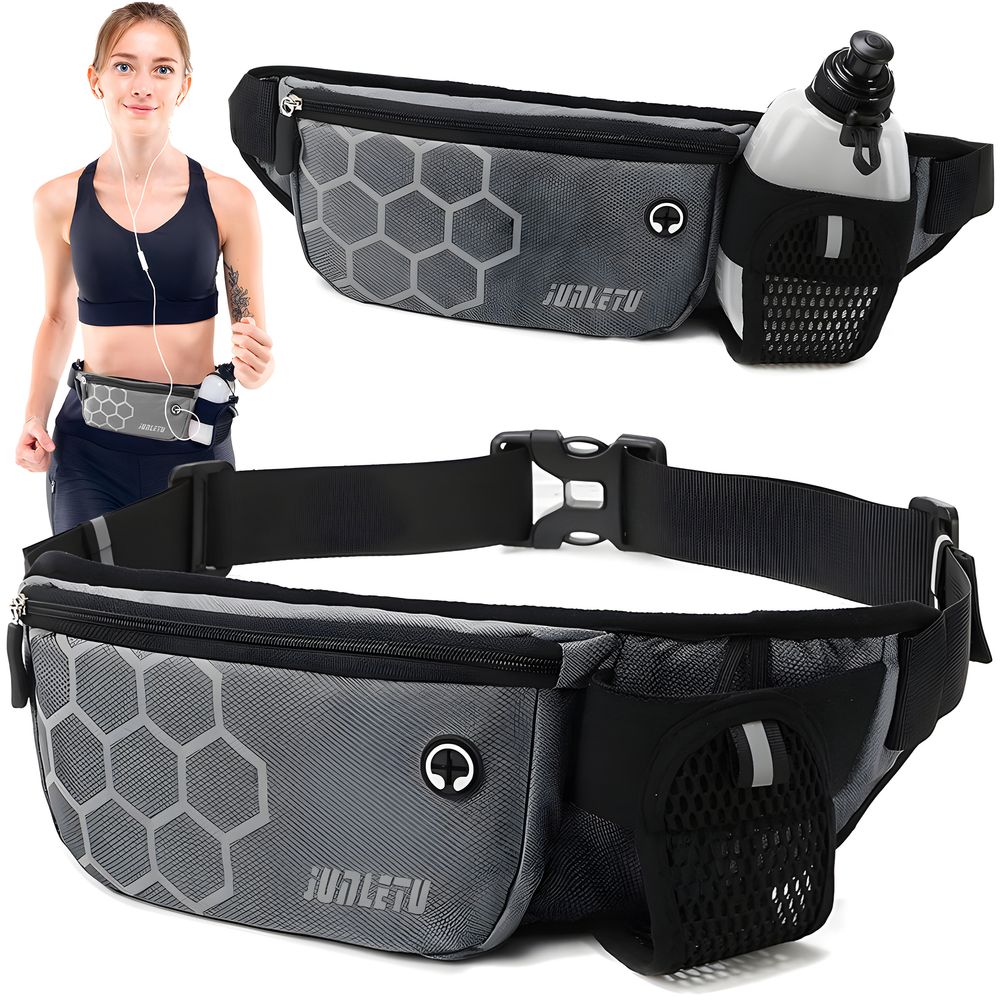 Bauchtasche Hüfttasche Umhängetasche Crossbody-Bag Outdoor Sport Bag Bauchtasche Geheimtasche für Herren Damen Handy Reise Schwarz Retoo
