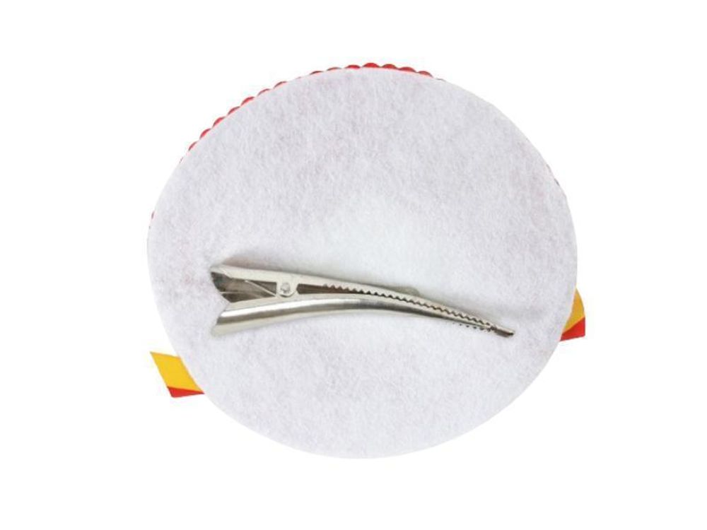 Minihut "FAN" mit Haarclip, Deutschland, Fahne, Paillettenhütchen (Schwarz)