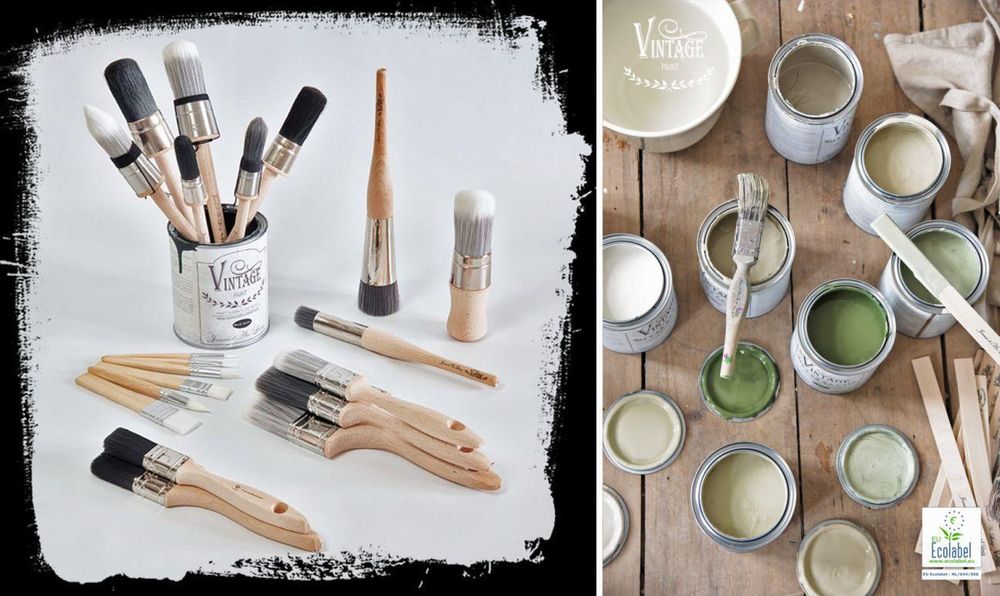 Mat Natural Vintage Paint Kreidefarbe – Möbelfarbe Matt | Wasserbasiert VOC-arm EN 71-3 EU Ecolabel | 65+ Farben | Shabby Chic & Vintage Look - 700 ml - Moss Grün
