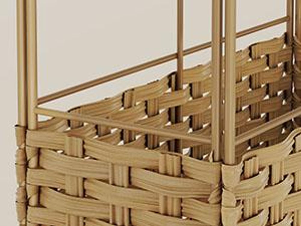 SONGMICS Wäschekorb, mit Griffen, faltbar, Wäschesack herausnehmbar, 55 L