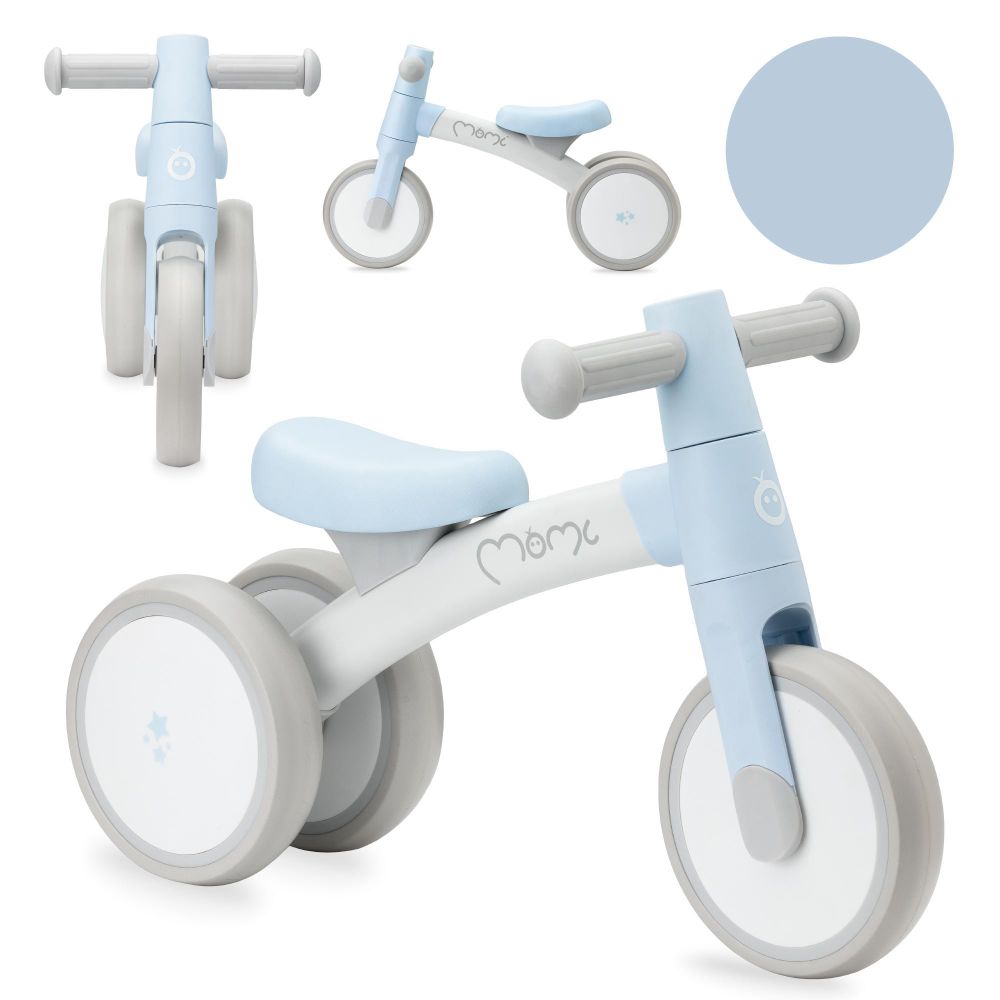 MoMi TEDI Laufrad Kinder Fahrrad - Leicht 1.35 KG, Dreirad ohne Pedal, 1-3 Jahre - Blau