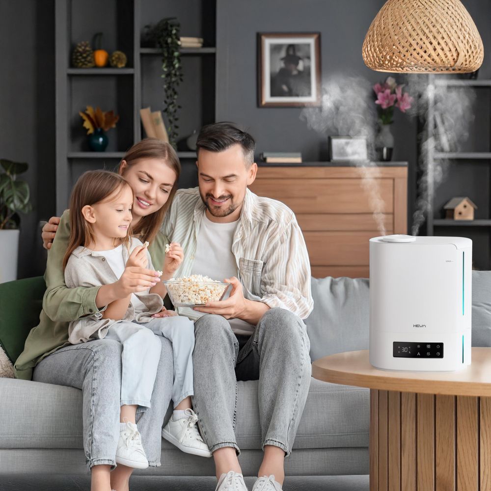 HEVA MILO Nawilżacz powietrza ultradźwiękowy 360° Aromaterapia Timer Biały