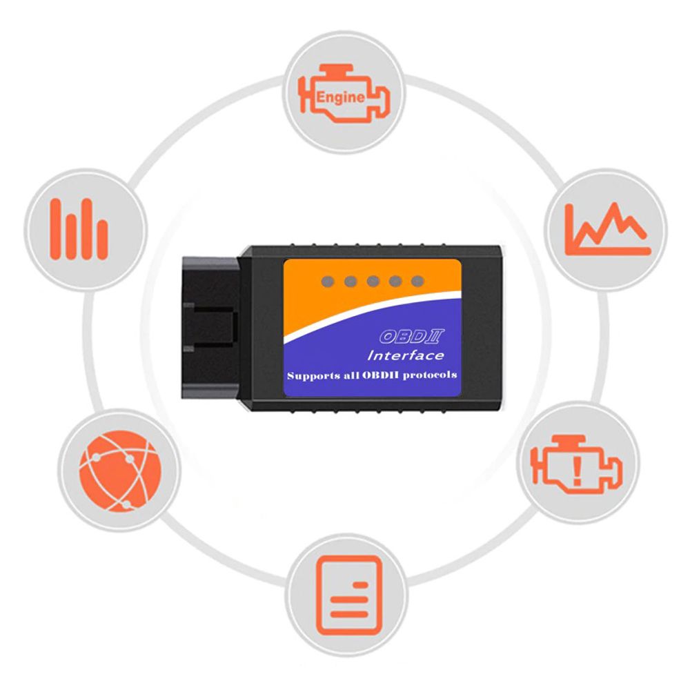 OBD2 ELM327 Diagnose Gerät Bluetooth 5.0, 4.0, 3.0 iOS Android PC KFZ Auto Scanner Tool Interface App Diagnosegerät Auslesegerät Fehlercodeleser Retoo