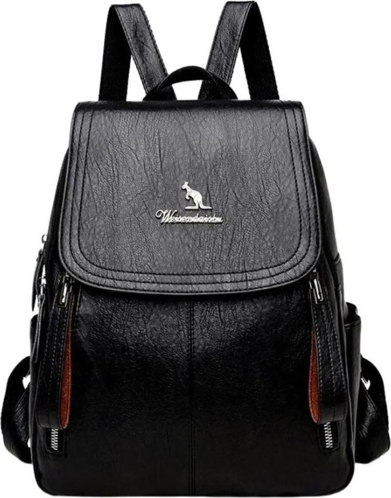 EDIBAZZAR | Eleganter schwarzer Damenrucksack aus im urbanen Stil