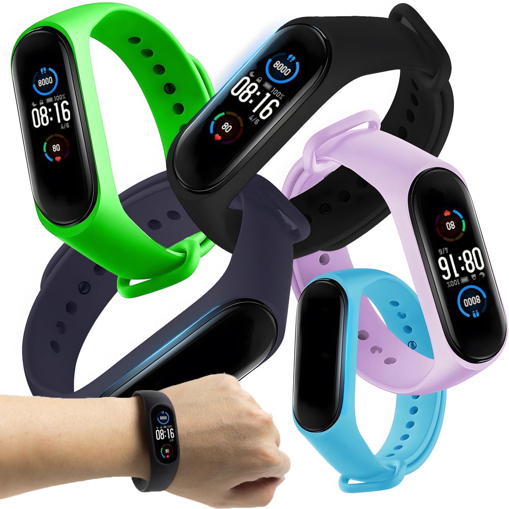 5x Erzatz Armband Ührenband Ührenarmband Band für Xiaomi Mi Band 5, 6, 7 Retoo