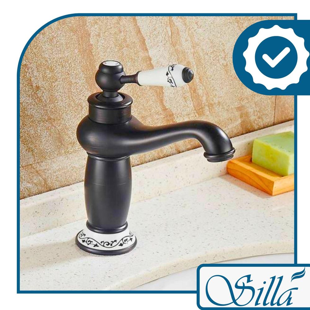 Silla, Schwarz, Armatur, Bad, Spültischarmatur, Wasserhahn Bad, Wasserhahn, Messing