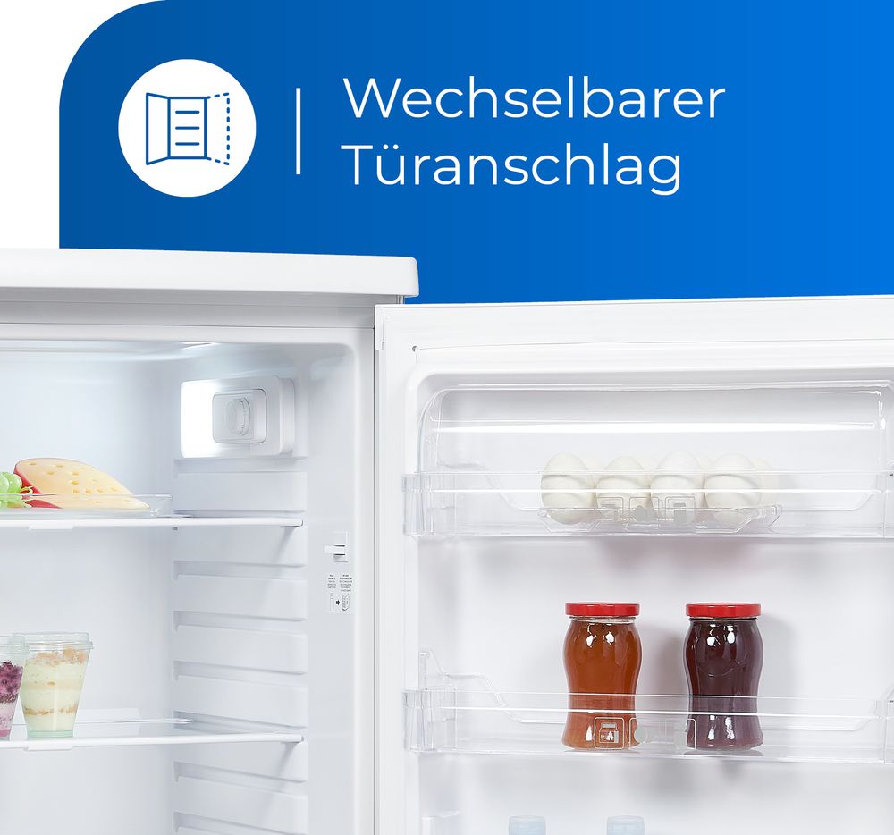 Exquisit Kühlschrank KS16-V-040E weiss | Standgerät | 127 l Volumen | Weiß