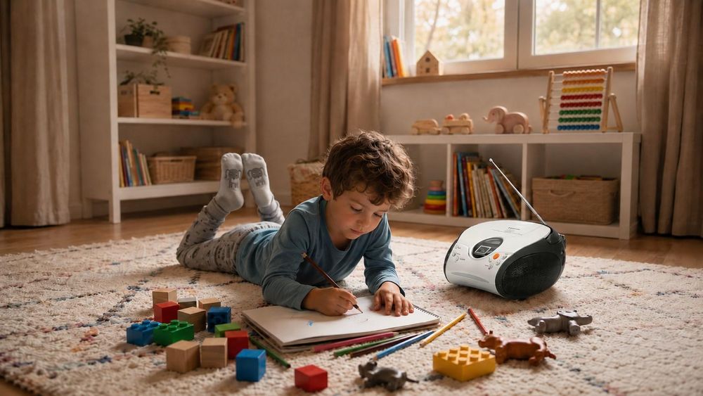 Lenco SCD-24BU kids - Tragbares FM-Radio mit CD-Player - Kopfhöreranschluß - Blau