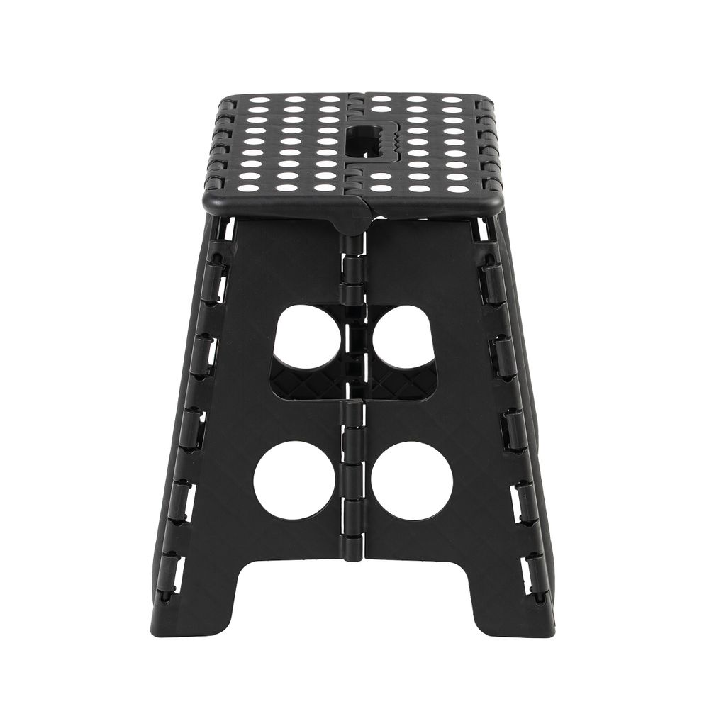 FURNIFY® Klapphocker QUICKSTEP Haushaltshocker | Faltbarer Tritthocker Klapptritt | Schwarz