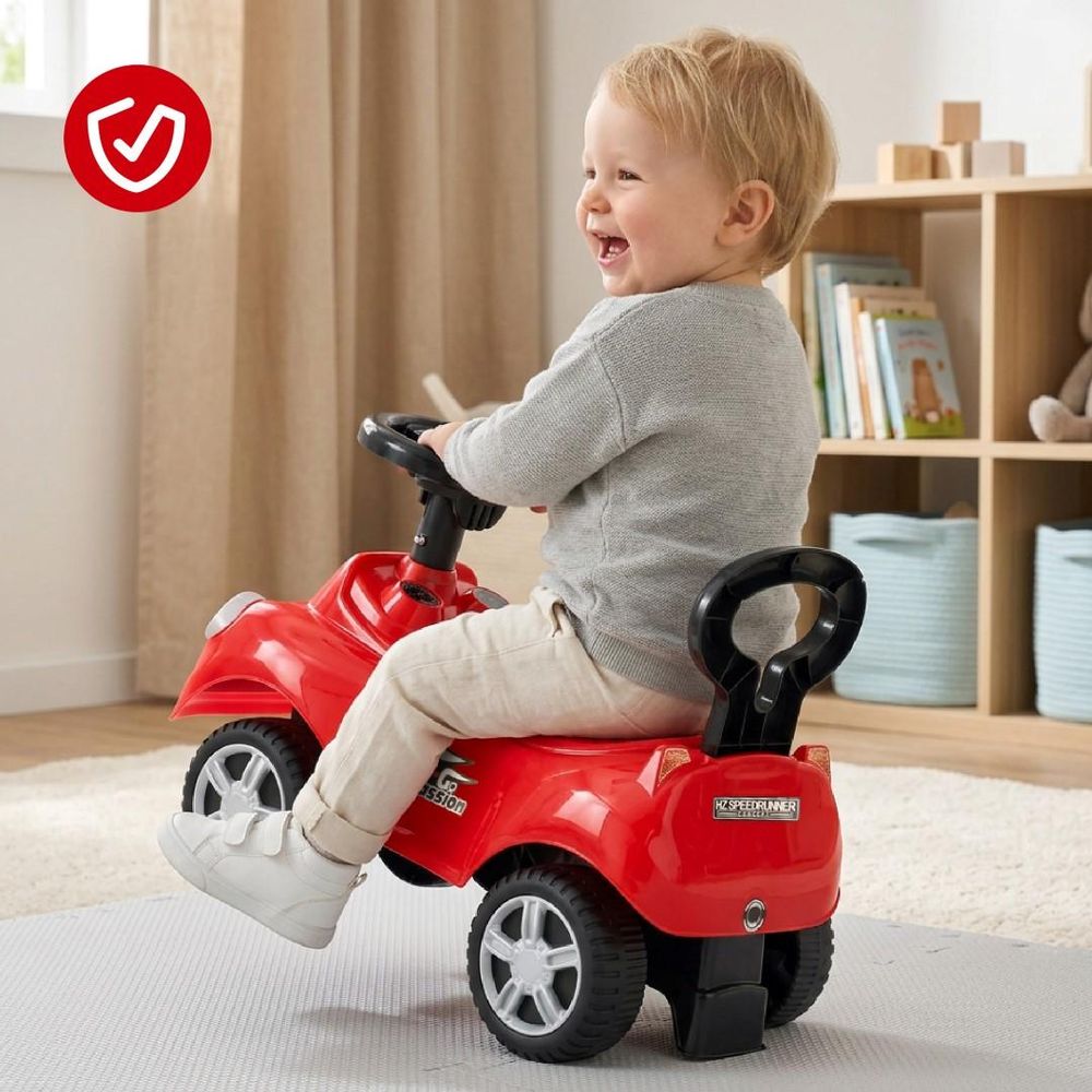 Vue arrière montrant la protection anti-basculement du porteur SUN BABY.