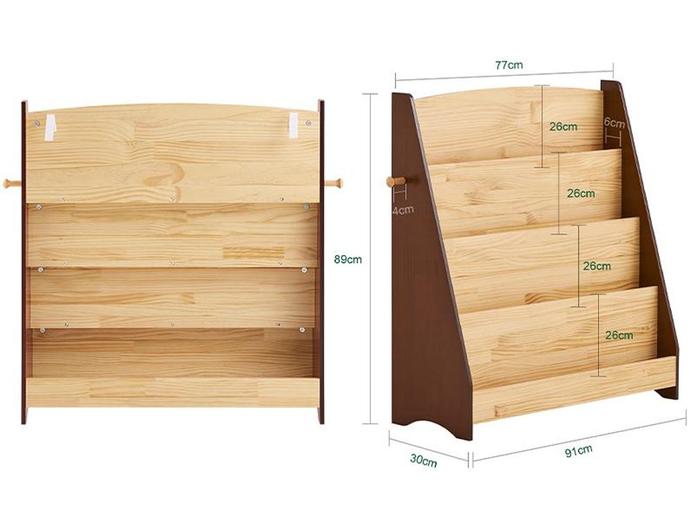 SoBuy Kinderregal mit Haken Aufbewahrungsmöbel Naturholz Skandinavisch KMB32-N