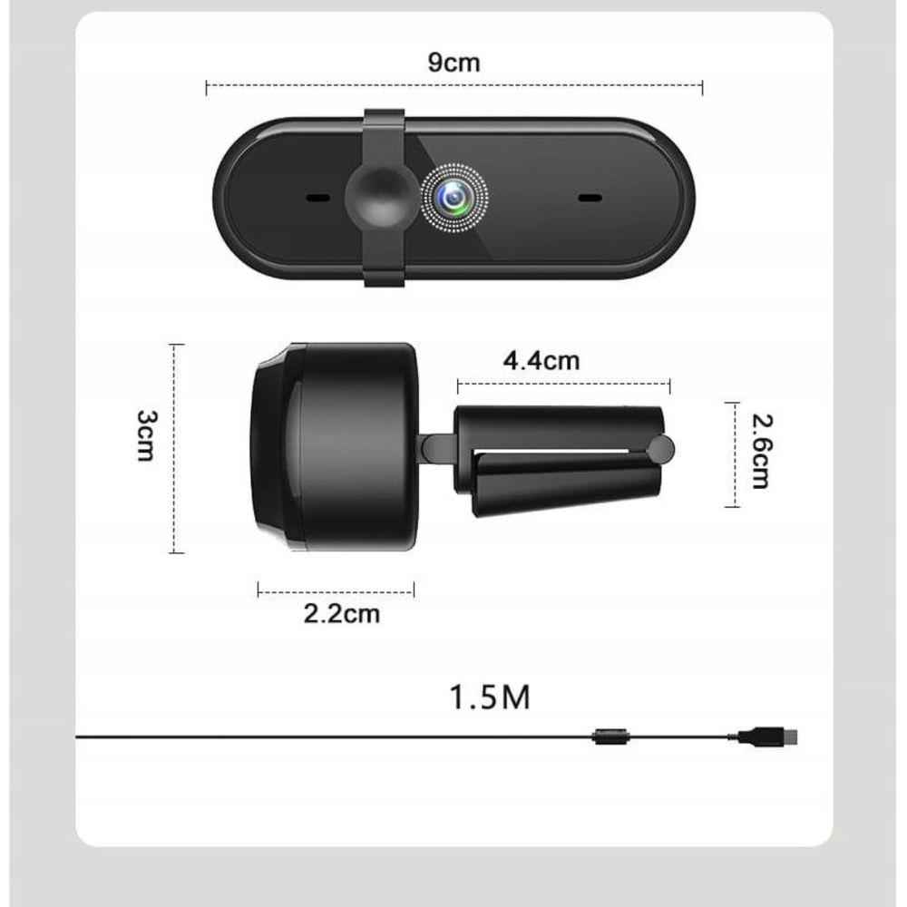 Webcam - mit Mikrofon - für Computer - USB 3.0 - mit Abdeckung - Full HD - 1080p