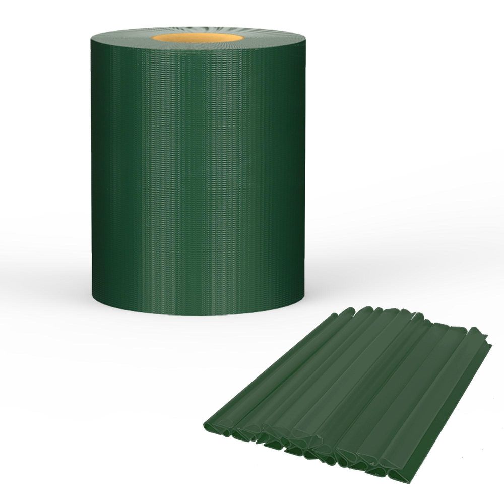 Jarolift PVC Sichtschutzstreifen Soft, 19 cm x 40 m, inkl. 25 Befestigungsclips, anthrazit langlebig & UV-beständig, wasser- & winddicht | geruchsarm