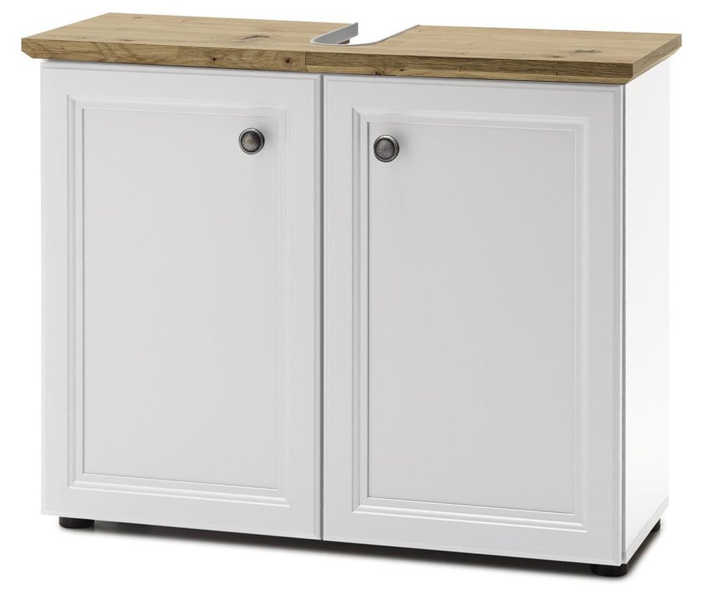 Tomlin I – Waschbeckenunterschrank im modernen Landhausstil mit viel Stauraum