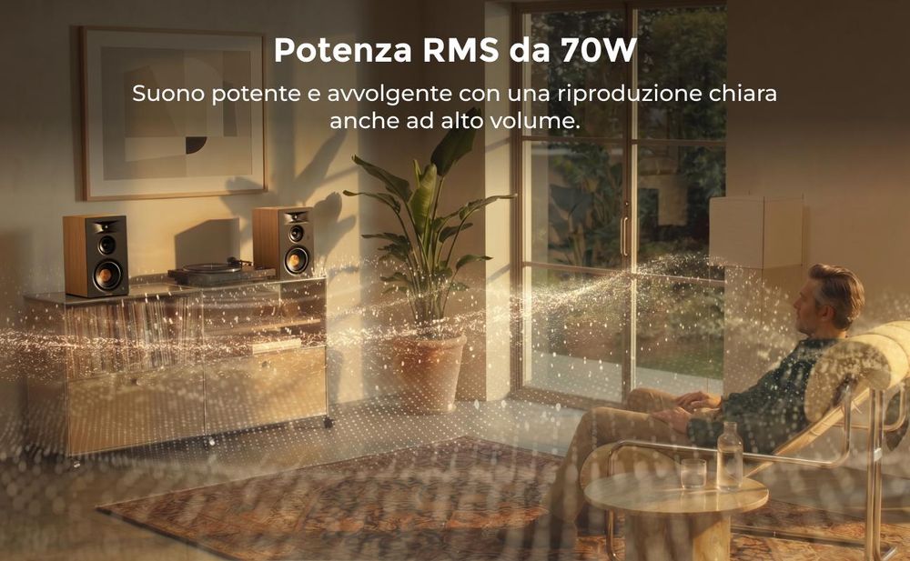 Ultimea Signature BS-30, altoparlante attivo a 3 vie, altoparlante da scaffale, compatibile HDMI