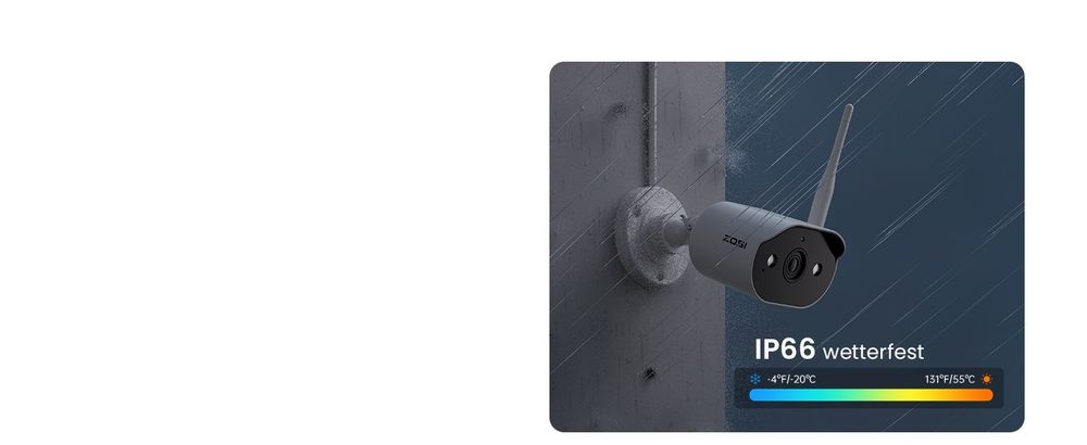 ZOSI 2K 3MP WiFi 6 Überwachungskamera Set Aussen, 8CH NVR mit 4 WLAN IP Kameras, 64GB SD-Karte, 2-Wege-Audio, Personen- und Fahrzeugerkennung für Haus