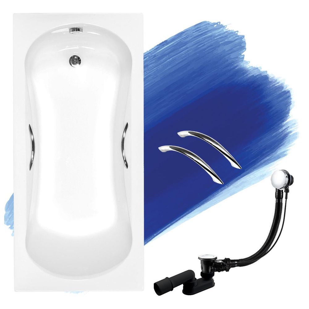 Weiß Eckbadewanne mit modernem, dargestellt mit einem schwarzen Ablauf