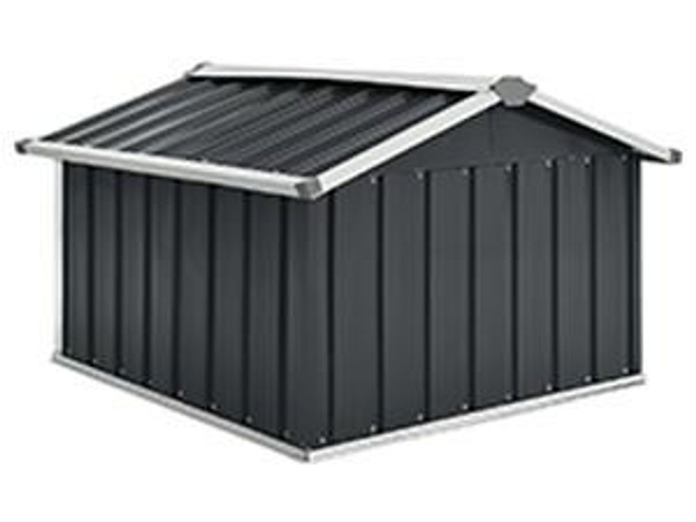 vidaXL Rasenmäher Garage 92x97x63 cm Verzinkter Stahl Anthrazit