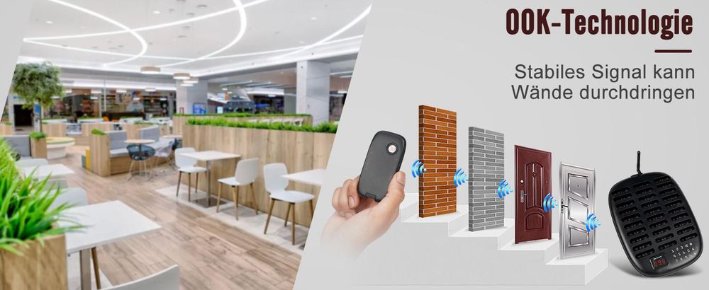 Retekess TD175P Restaurant Pager System, 30Pagers, 800M Pager Rufsystem, 7 Rufmod, 15H, Pager Pieper für Food Court, Hotel, Café, Bar, walkie talkie