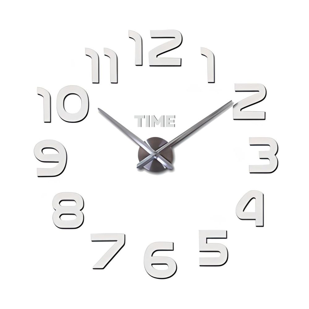 3D Wanduhren Wanduhr Groß 60cm Uhr Mute Decor Wandtattoo Modern Deko Geschenk Home Office Büro DIY Wohnwand Wohnzimmer Wand Decoration Schwarz Retoo