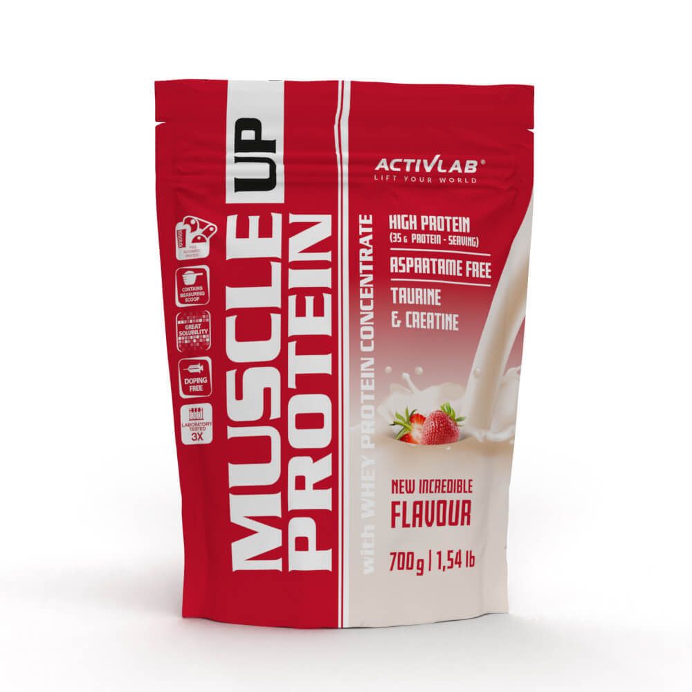 Activlab Muscle Up Protein 700g <b><b>Białko</b> Serwatkowe</b> Kreatyna Tauryna - Truskawka