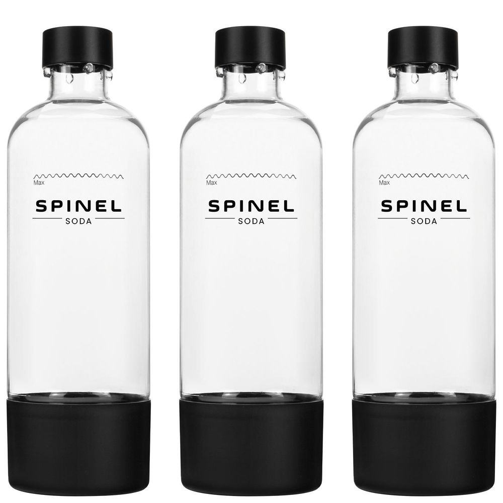 SPINEL SODA BubbleOn Wassersättiger + 1L Flasche + Pepsi Sirup 440ml + 10 Wiederverwendbare