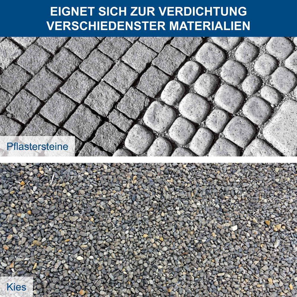 Das Bild zeigt die Keyfacts der Rüttelplatte.
