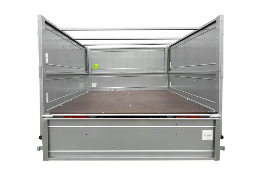 Faltbarer Anhänger GARDEN TRAILER 230 KIPP mit zusätzlichen Bordwänden, Stützrad und Flachplane