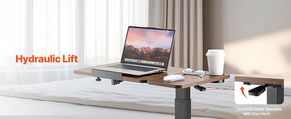 VEVOR Nachttisch, Mobiler Beistelltisch mit klappbarer Schreibtischplatte, höhen- und winkelverstellbarem Laptoptisch, Nachttisch für Büro, Arbeitszimmer