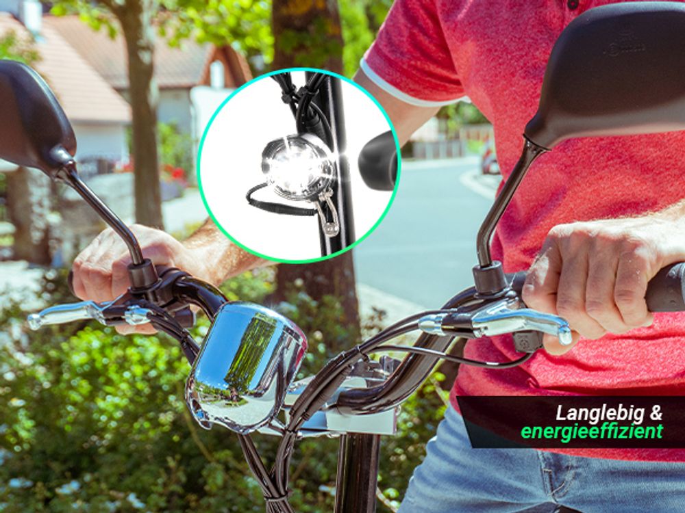 eFlux E-Scooter Street 40 Pro | Scooter Klappbar - Elektro Roller - Mit Sitz und Gepäckkorb - E-Roller - Straßenzulassung (Rot Schwarz)