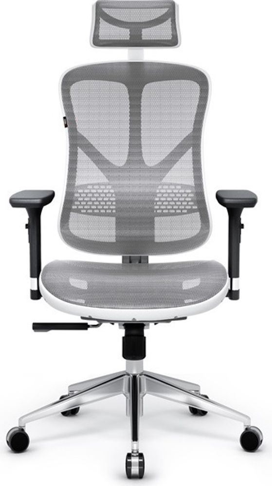 Diablo V-Basic Bürostuhl Chefsessel Netzstoff verstellbare Armlehnen höhenverstellbar ergonomisch Farbwahl (weiß/grau)