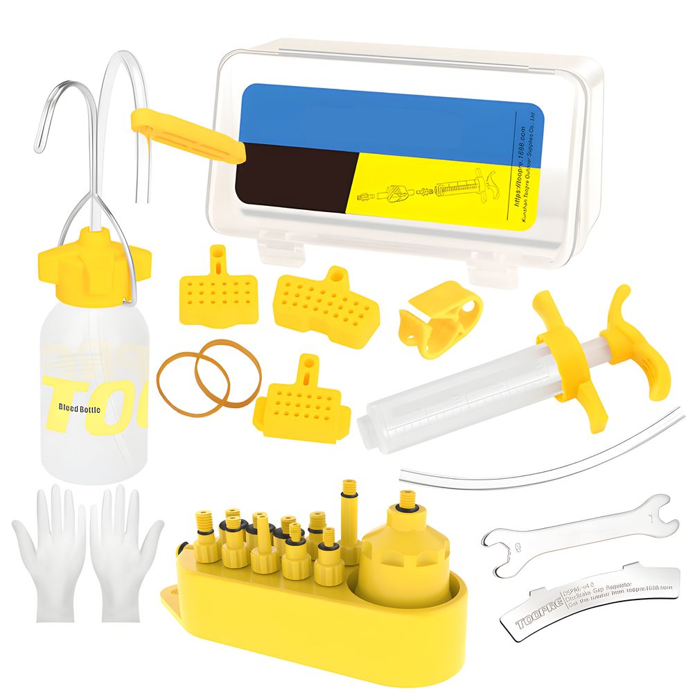 Entlüftungssatz Bleeding Kit 30-teilig Edge für Shimano Magura Bremsen mit M7 Adapter Anschlussstück Scheibenbremsen-Entlüftungssatz Retoo