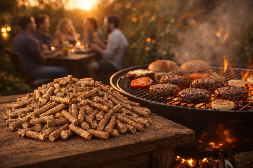 Pellets di legno duro PINI 100% faggio n. 5 BBQ Beech 10 kg - Pellets per barbecue, affumicatura e cottura a fumo