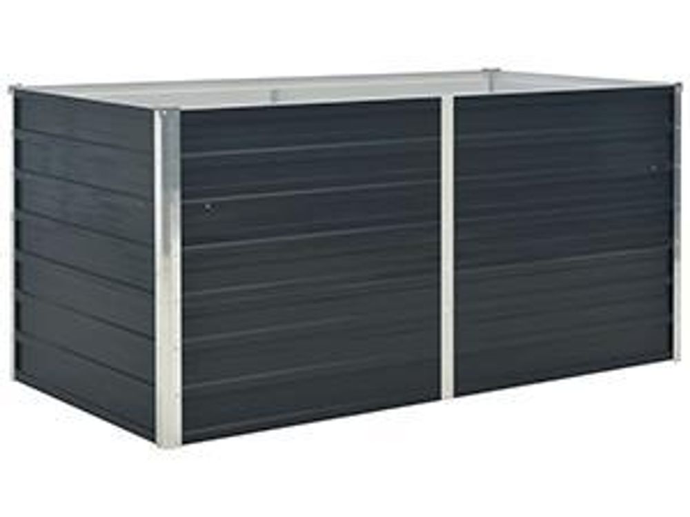 vidaXL Hochbeet Anthrazit 160 x 80 x 77 cm Verzinkter Stahl