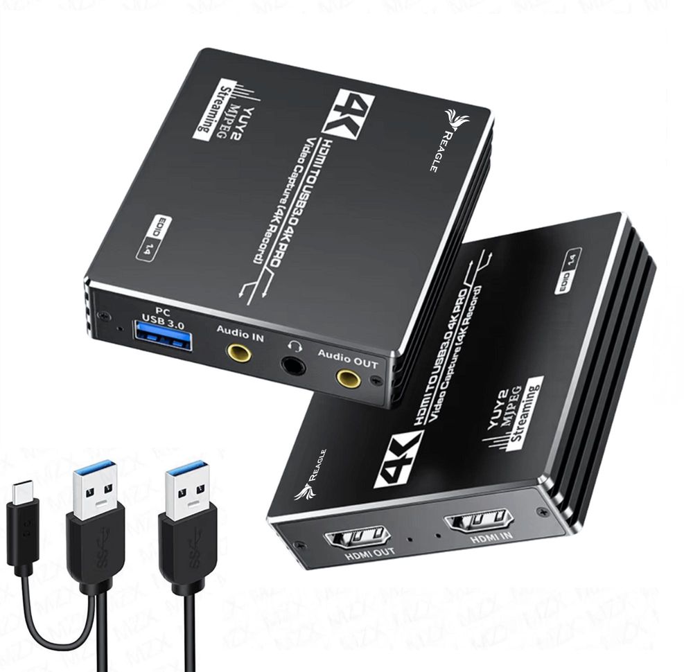 Video Grabber Hdmi Capture Card Usb 4K 60Hz Yuy2 Obs Hdcp Für Signalerfassung Und Konvertierung Reagle