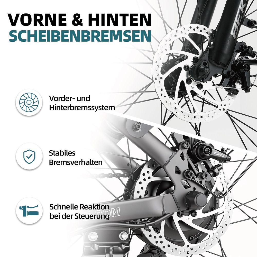 V2 Stadt-Elektrofahrrad, 36V, 250W, 25 km/h, mechanische Doppelscheibenbremse, 125 kg, grün