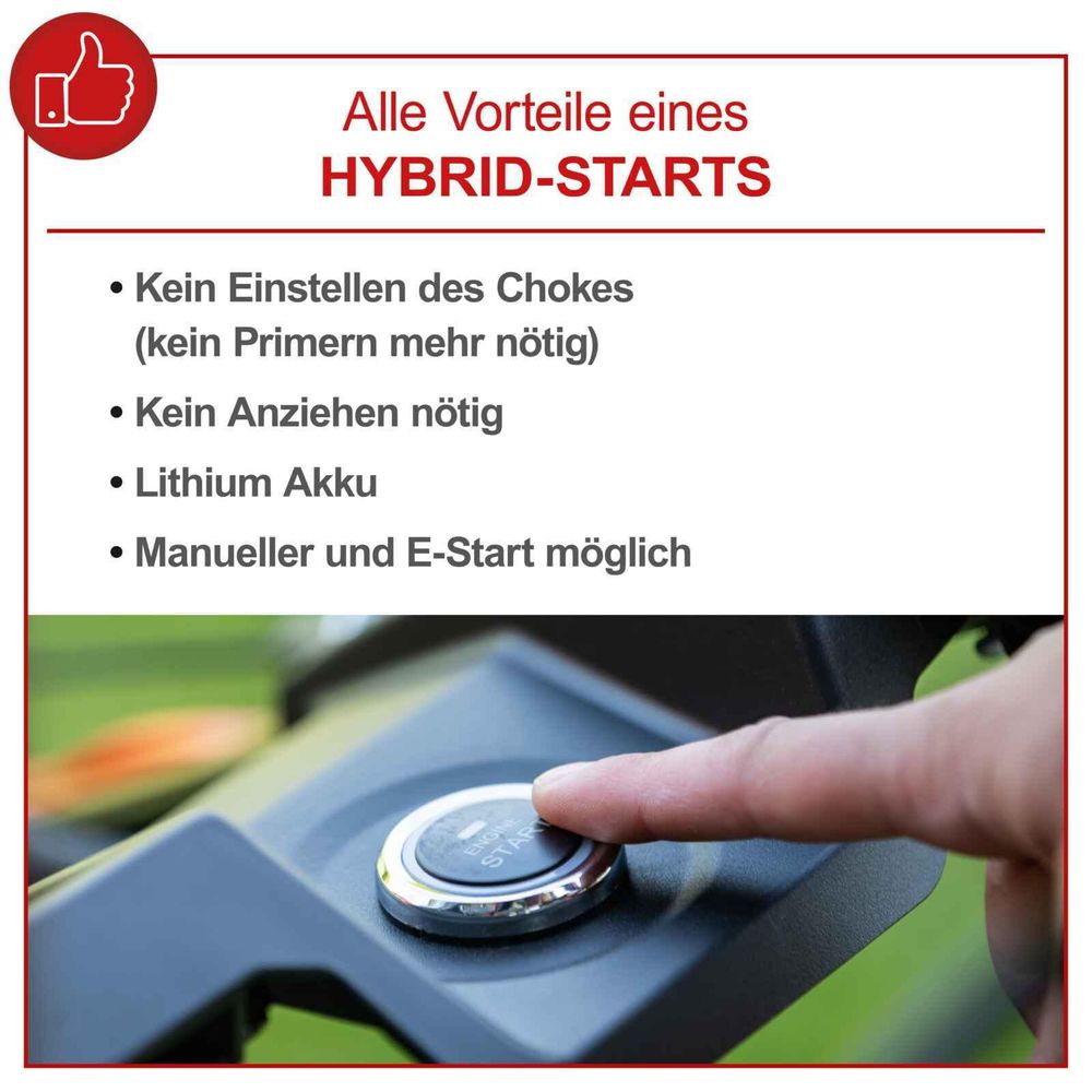 Scheppach Benzin Rasenmäher MS225-53E - E-Start | Radantrieb | 6PS | 53cm Schnittbreite | 65L Fangkorb | inkl. Motoröl + 2Ah Akku + 2,4A Ladegerät