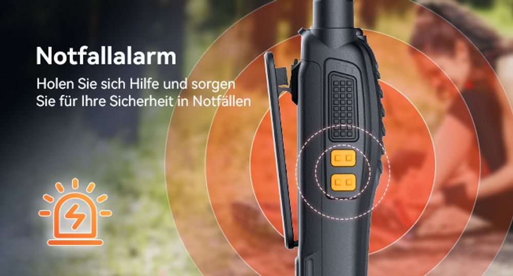 Retevis H777 Funkgerät, Walkie Talkie mit 6 Fach Ladegerät, Taschenlampe, Ein-Klick-Alarm, Frequenzbindung mit Einem Klick, VOX, Robust, Walkie Talkie