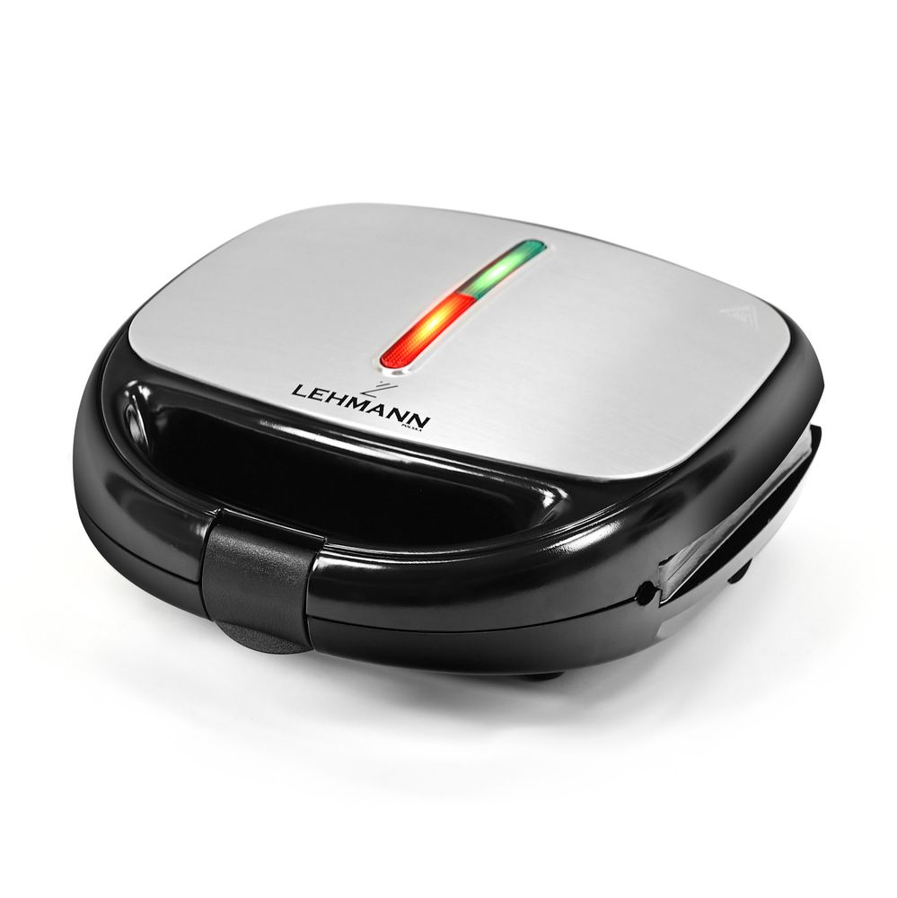 Lehmann Sandwichmaker 5 in 1 mit verschiedene Formen, 1200 Watt, Waffeleisen, Kontaktgrill, Panini, Sandwich, süße Küchlein, Inklusive 5 Plattensets