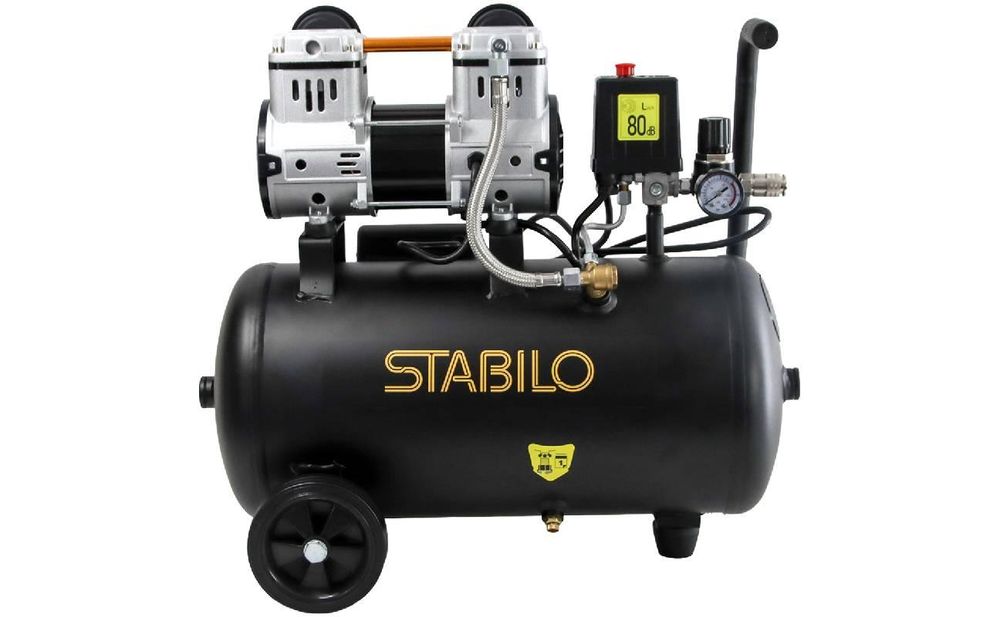 Kompressor Silent 8 bar mit 24 l Kessel und 1,1 kW Schallgedämmt