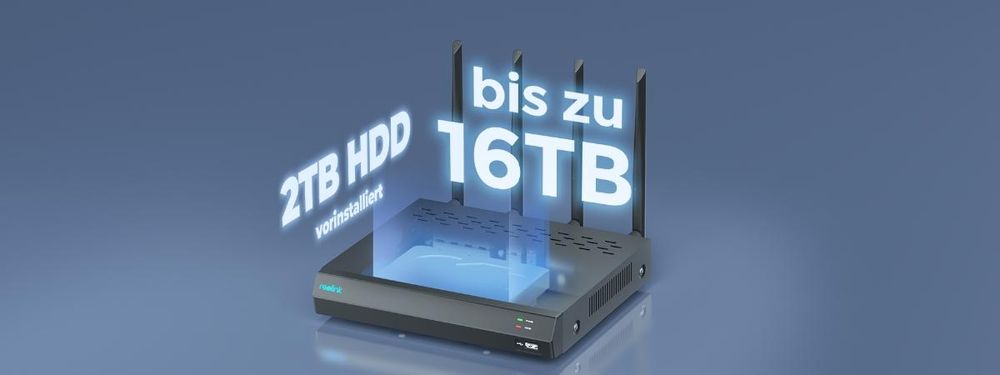 Reolink RLK12-800WB4 Überwachungssystem, 24/7 Aufzeichnung, 4X 4K 8MP Dualband-Wi-Fi 6 Überwachungskameras & 16-Kanal NVR mit 2TB HDD, Smart Erkennung